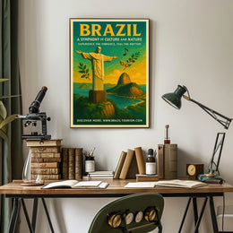 Brazil Cultural and Natural Culture Nature Landmarks Poster