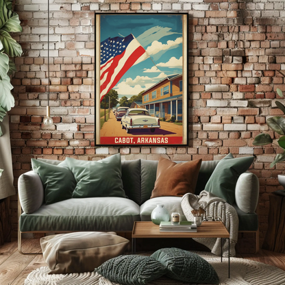 Cabot Arkansas American Scene Art Vintage Travel Poster