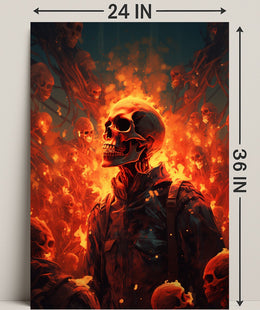 Inferno Of Skulls Poster
