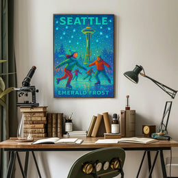 Seattle Emerald Frost Poster
