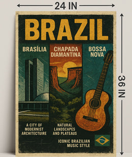 Brazil Modernist Architecture Wall Art with Natural Beauty PosterGoat