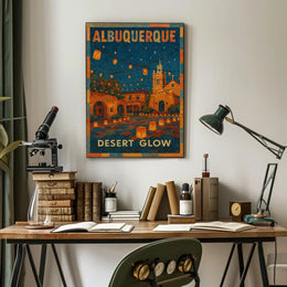 Albuquerque Desert Glow Poster