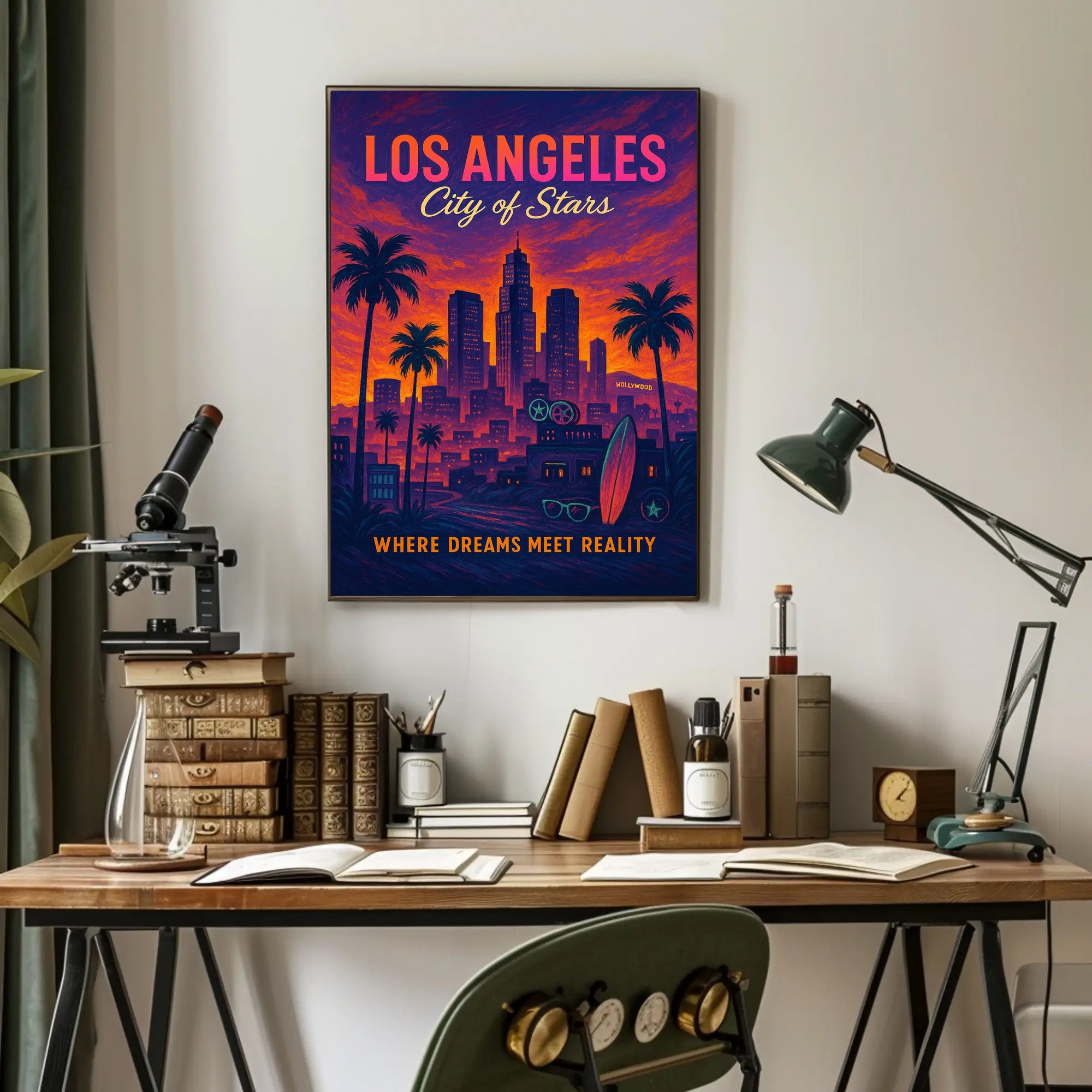 Los Angeles Dreamscape: Enchanting Cityscape Urban or Cityscape Poster
