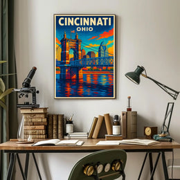 Cincinnati, Ohio Cityscape Poster