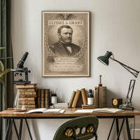Ulysses S Grant 18th President Sketch Poster Art Print PosterGoat