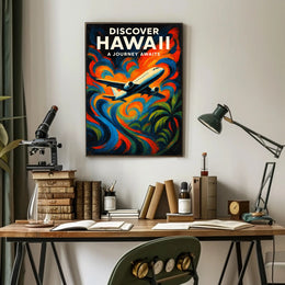 Discover Hawaii - A Journey Awaits Poster PosterGoat