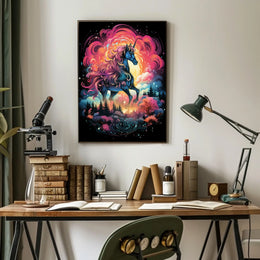 Majestic Unicorn Fantasy Art Poster for Home Decor