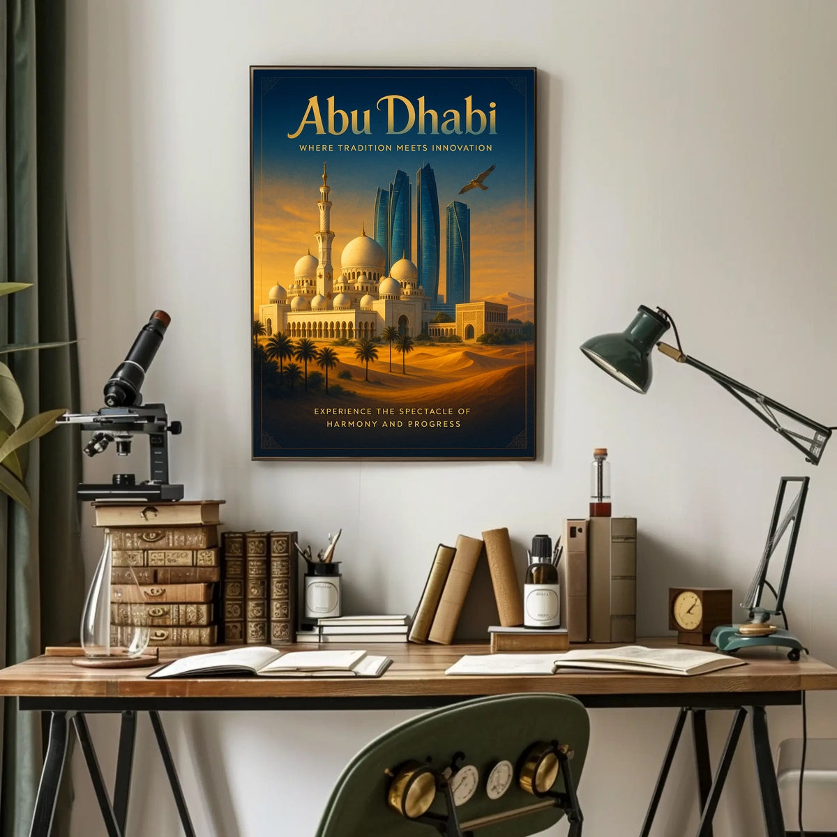 Abu Dhabi Tradition Innovation Cityscape Urban or Cityscape Poster