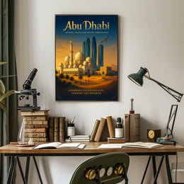Abu Dhabi Tradition Innovation Cityscape Urban or Cityscape Poster