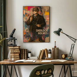 Sherlock Holmes Detective Vintage Art Poster - Pop Culture Poster