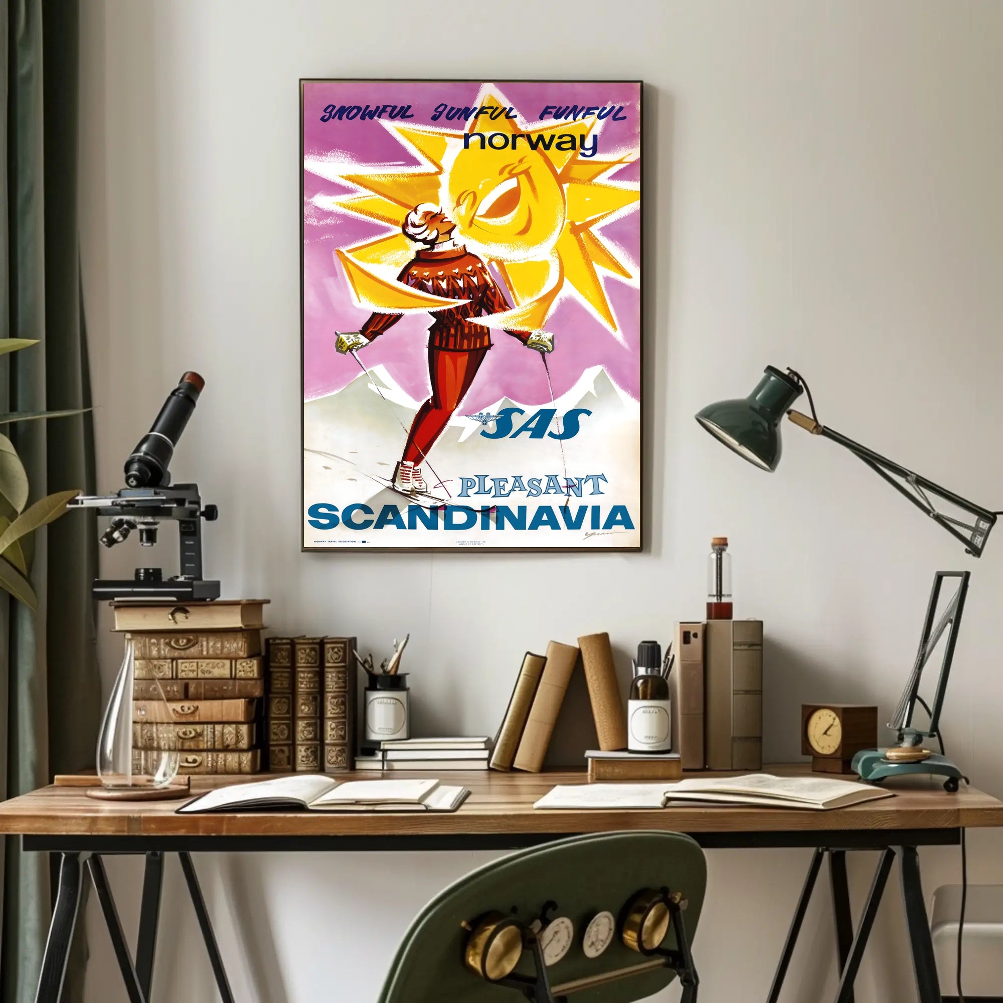 Snowful, Sunful, Funful Norway Poster PosterGoat