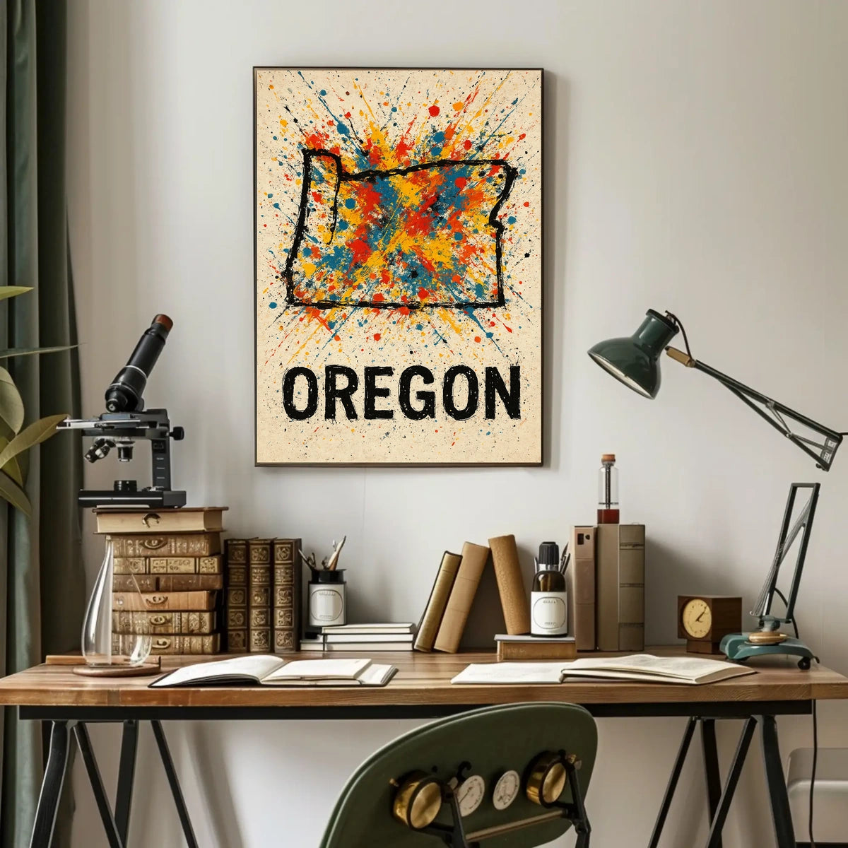 Oregon Art Splash Poster