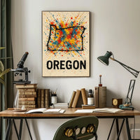 Oregon Art Splash Poster
