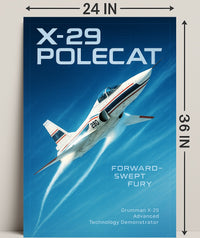 X-29 Polecat Forward-Swept Fury Poster PosterGoat