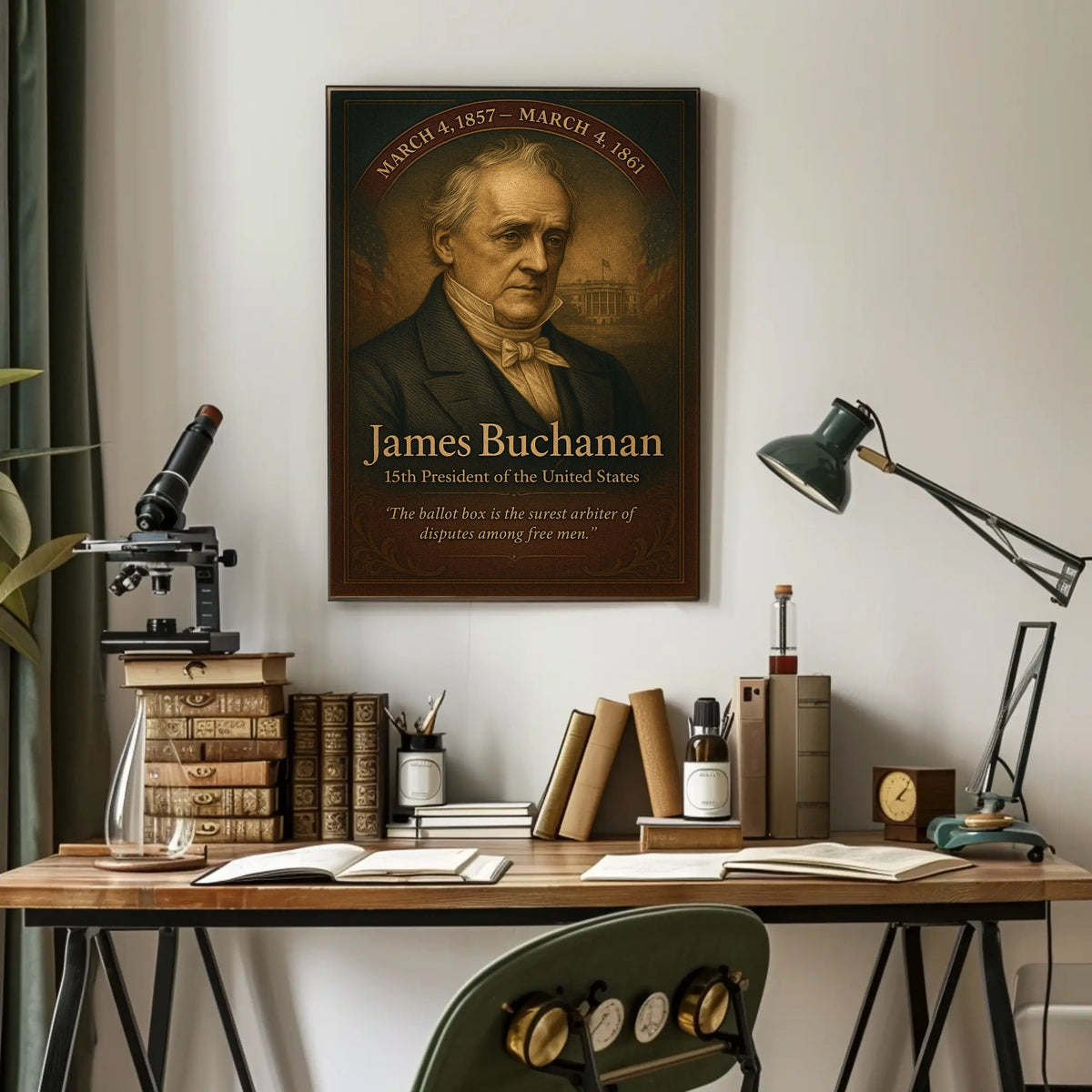 James Buchanan Patriotic Vintage Poster Art Print