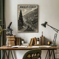 Amalfi Coast Poster Sea View Print Coastal Decor Wall Art