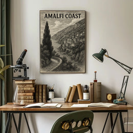 Amalfi Coast Poster Sea View Print Coastal Decor Wall Art