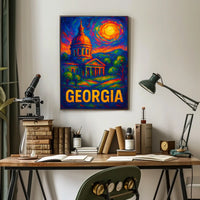 Georgia State Capitol Vibrant Poster