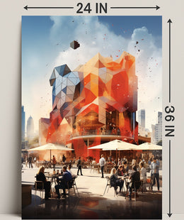 Geometric Urban Oasis Poster