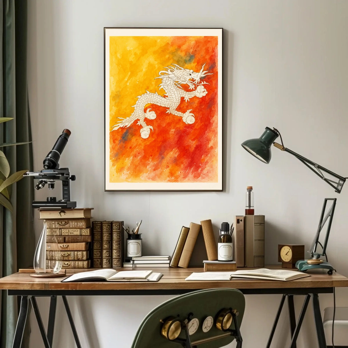 Dragon In Fiery Hues Poster