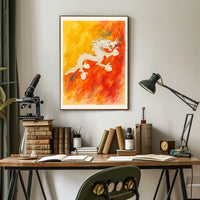 Dragon In Fiery Hues Poster