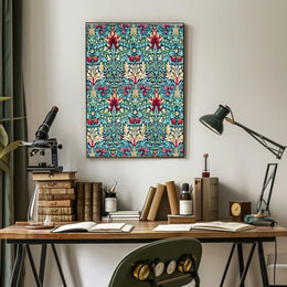 Victorian Floral Elegance: Abstract or Artistic Poster