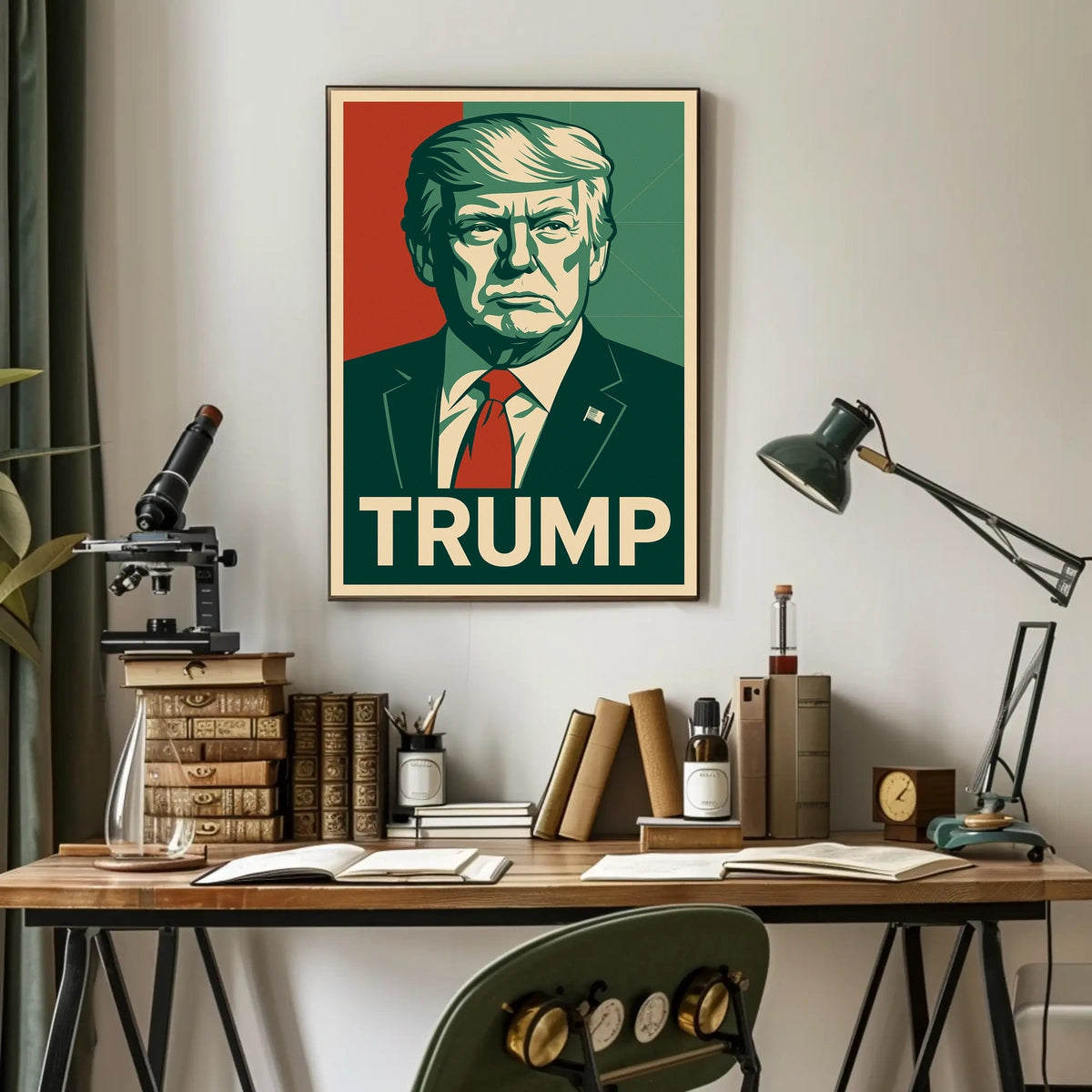 Trump Patriotic Portrait Photography Realism Poster