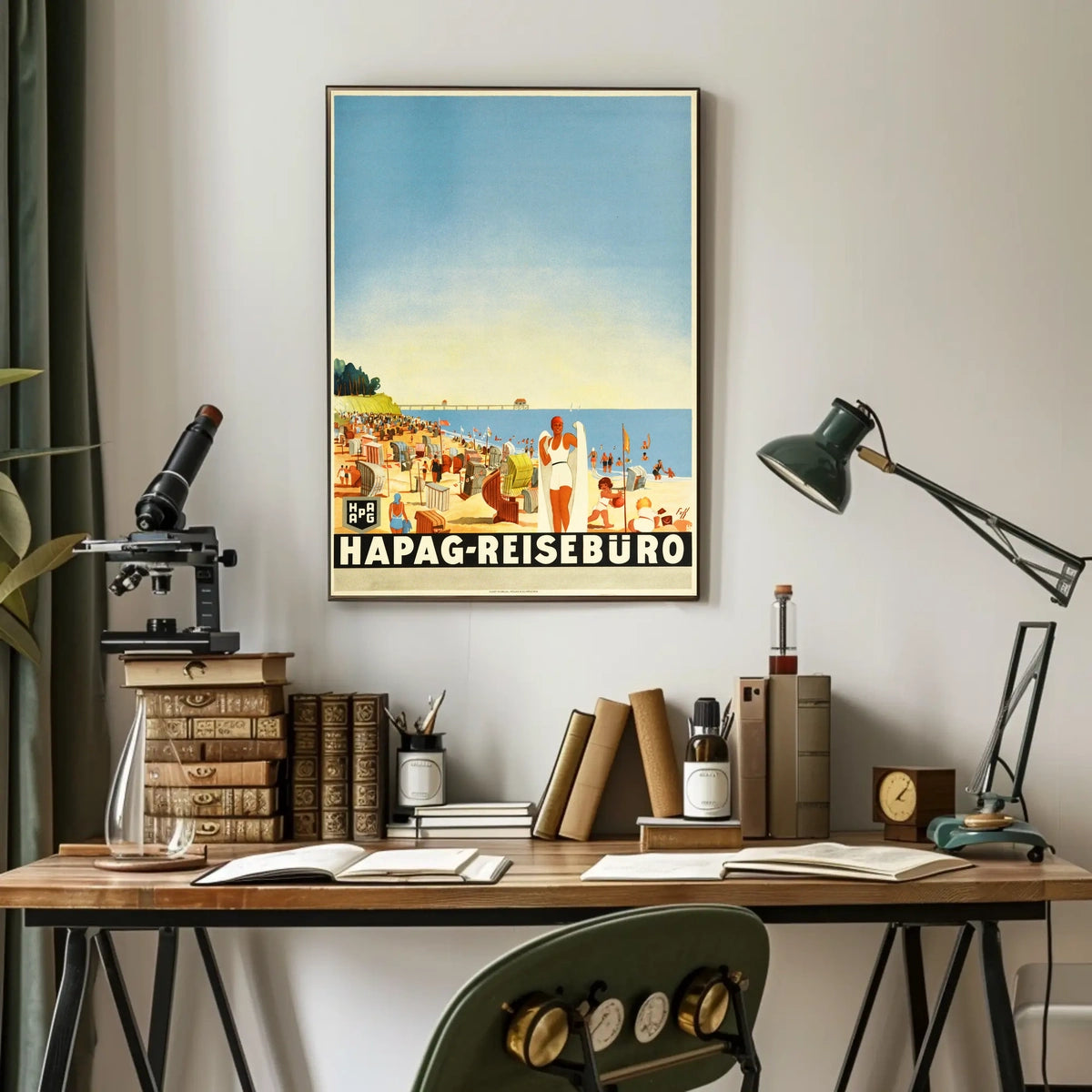 Hapag-Reisebüro Beach Scene Poster