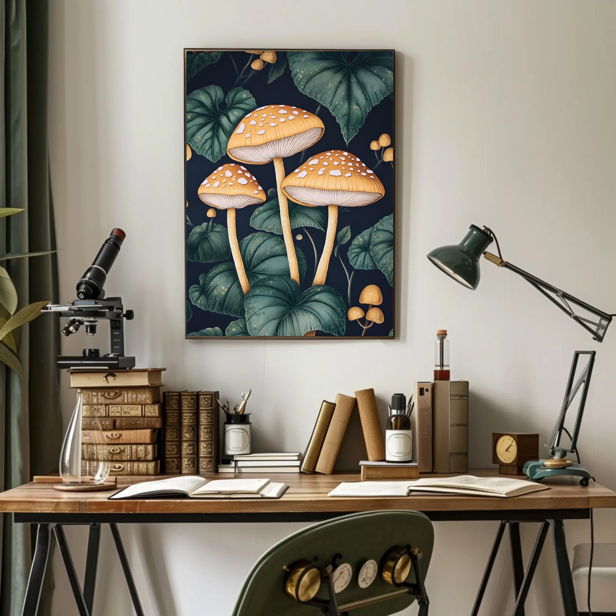 Enchanted Forest Mushrooms Art Print