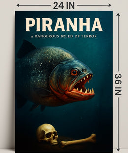 Piranha A Dangerous Breed of Terror Poster PosterGoat