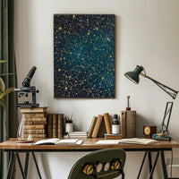 Starry Night Constellations Poster in Space or Astronomy Poster