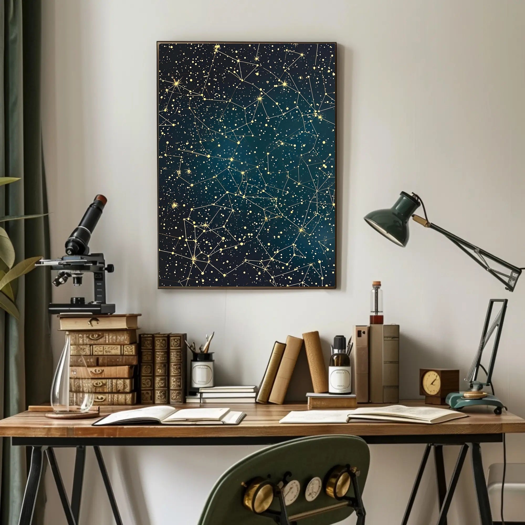 Starry Night Constellations Poster in Space or Astronomy Poster