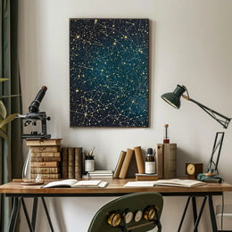 Starry Night Constellations Poster in Space or Astronomy Poster