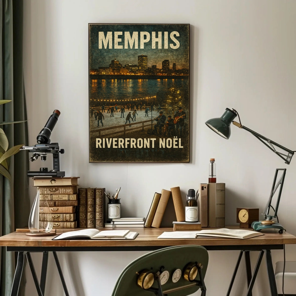 Memphis Riverfront Noël Poster