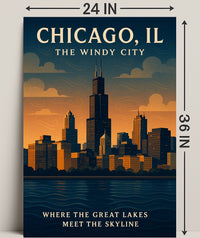 Chicago The Windy City Poster PosterGoat