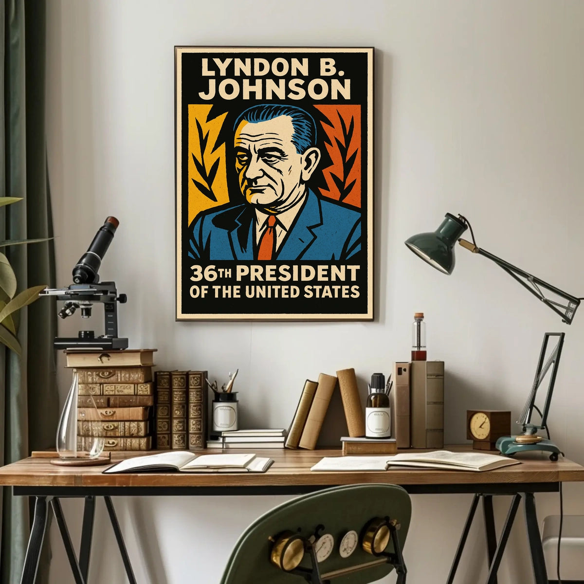 Lyndon B. Johnson 36th President Poster