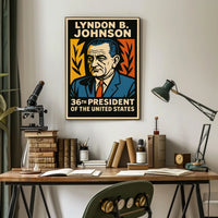 Lyndon B. Johnson 36th President Poster