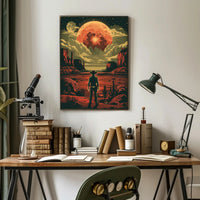Cosmic Cowboy Poster Art Print for Home Decor and Wanderlust Enthusiasts PosterGoat