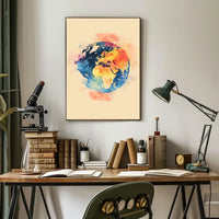Vibrant Futuristic Cityscape Art Poster