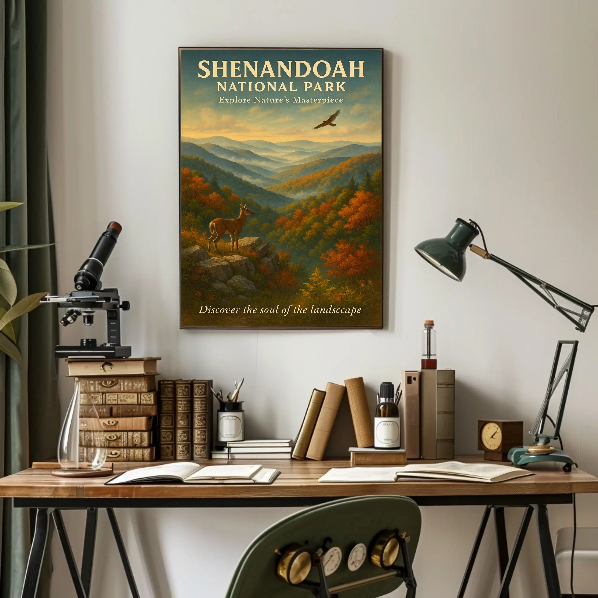 Shenandoah National Park Serene Autumn Scene National Park Poster