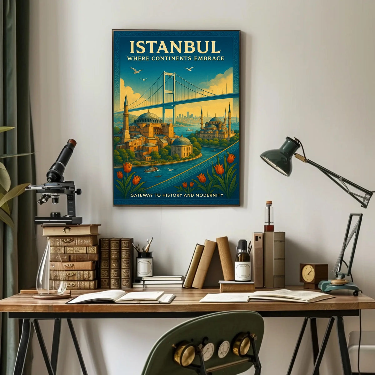 Istanbul Where Continents Embrace Poster