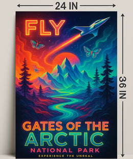Gates of the Arctic Surreal Adventure National Park Poster