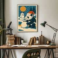 Winter Wonderland with Pandas Poster