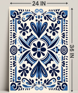 Ornate Floral Design Poster