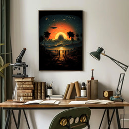 Cosmic Sunset Poster