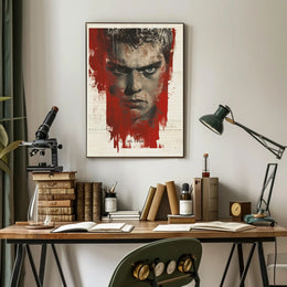 Cherry Blossom Tranquility: Coffee and Pagoda Poster PosterGoat