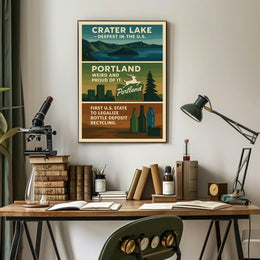 Discover Oregon Crater Lake And Poster