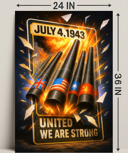 United We Are Strong July 4, 1943 Poster PosterGoat