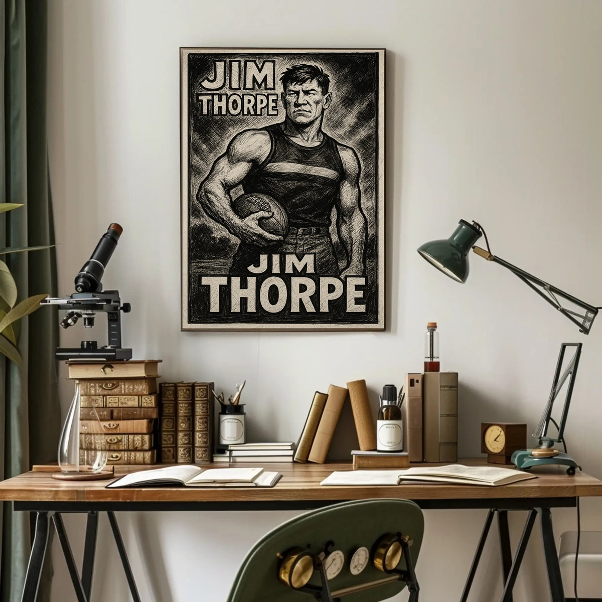 Jim Thorpe Legendary Athlete Poster