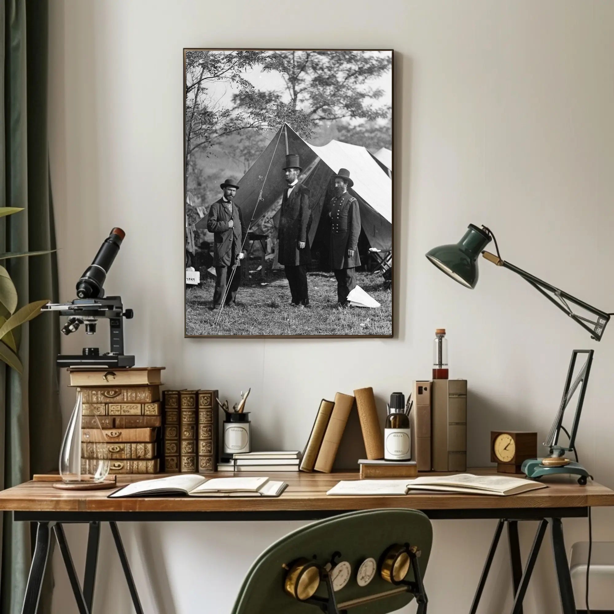Abraham Lincoln Contemplative Oil Painting Poster Art PosterGoat
